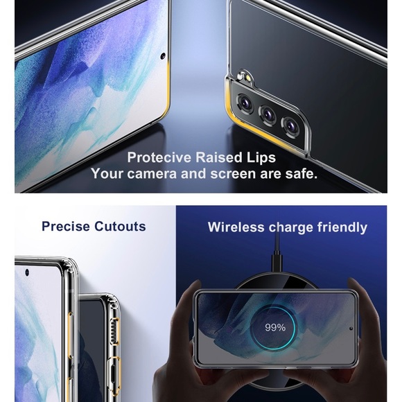 Samsung Galaxy S21+ Plus Case Clear Shockproof Protective Hard PC, Slim 5G 6.7" - Picture 9 of 16